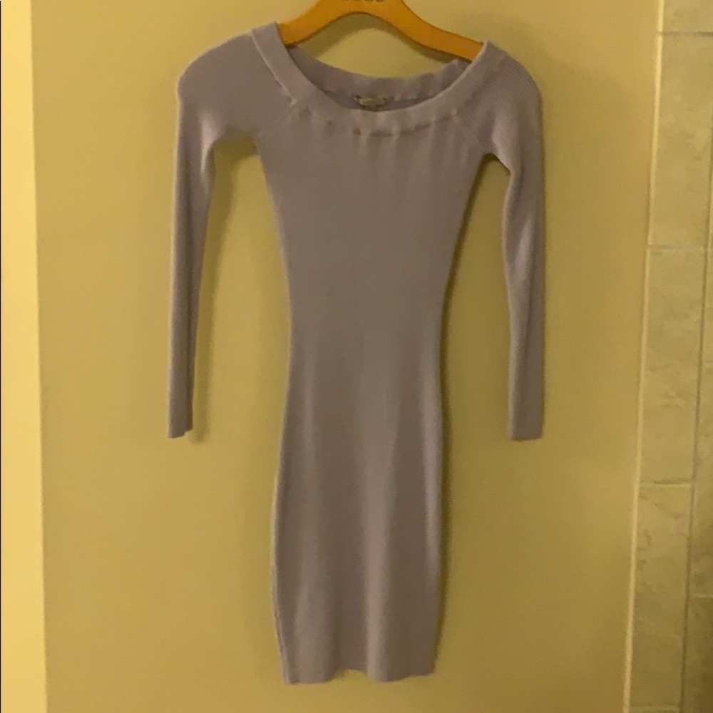 Guess purple ribbed sweater dress